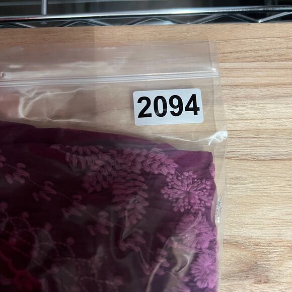 Johnny Was Top Women S Purple Embroidered Floral Boho Hippie Prairie Peasant‎ - Picture 7 of 7